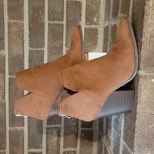 Qupid Ankle Boots Suede Brown Womens Size‎ 11